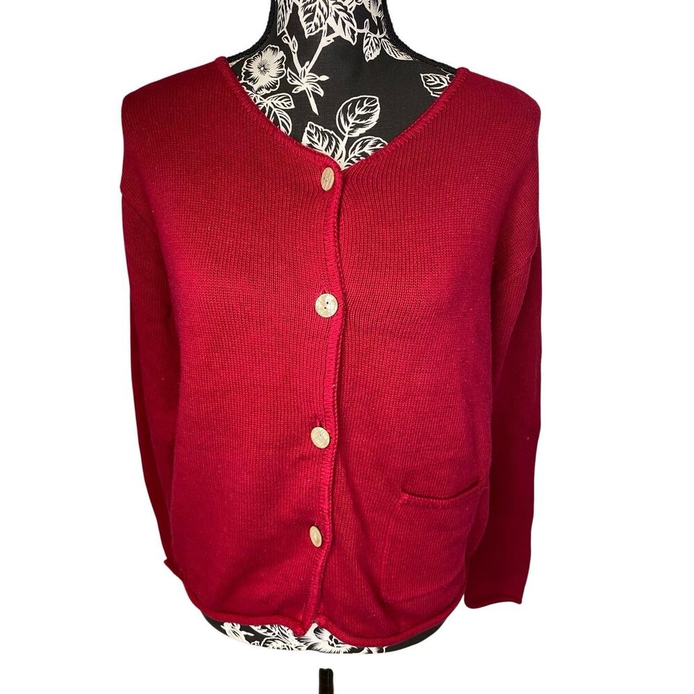 Sonoma Cotton Button Front Cardigan Sweater Long Sleeve Bohemian Layering Boho